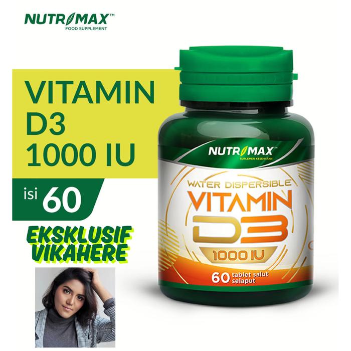 Nutrimax Vitamin Vit D3 1000 IU Kesehatan Tulang Gigi Imunitas Osteoporosis Autoimun - Nutrimax Vitamin D3 1000 IU Isi 60 Tablet
