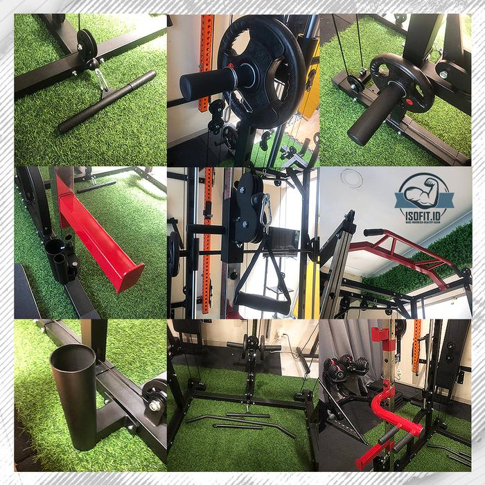 Multifunctional Smith Machine Trainer / Premium Squat Power Rack Bench Press Cable SD-5515A09