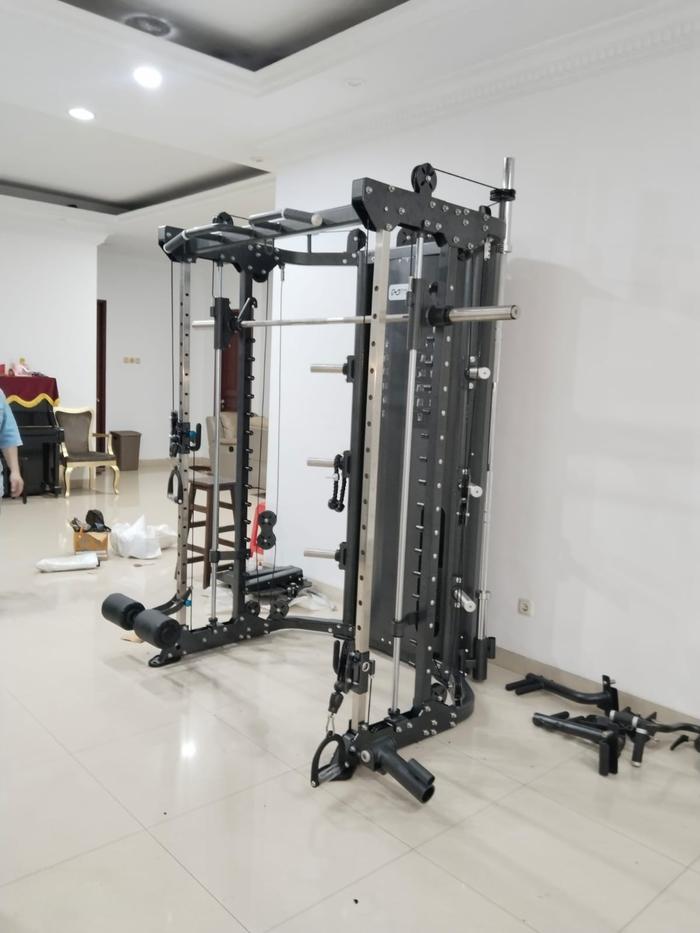 DHZ Functional Smith Machine E6247 Smith Multi DHZ  Plus bangku Adjusatable bench LS
