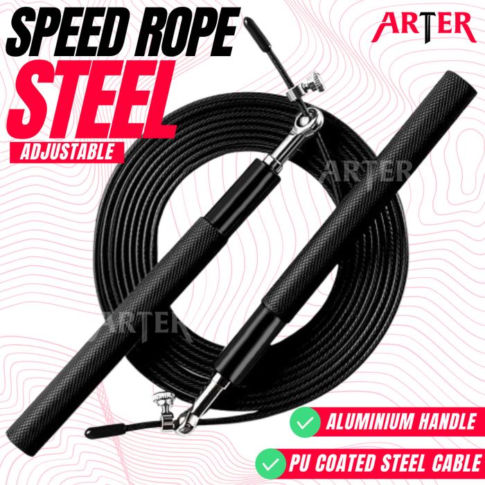 ARTER Steel Premium Skipping Rope 3 Meter Tali Skipping Speed Rope Lompat Tali ALUMINIUM
