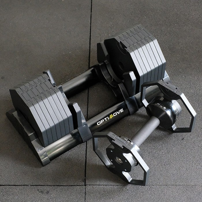 Optimove DB-90 Adjustable Hexa Dumbell Set 20 Kg - 32 Kg - 40 Kg - Rack Only