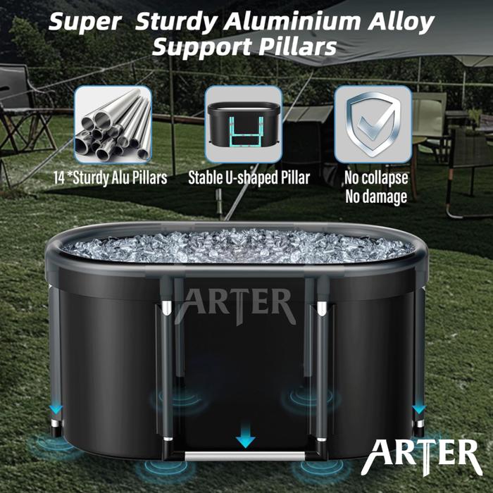 ARTER Ice Bath XL 115 x 57 x 55cm Portable Body Tub Terapi Es & Penyembuhan Otot Rendam Badan Es Ice Tub Theraphy Inflammatory Prevention Inflamasi
