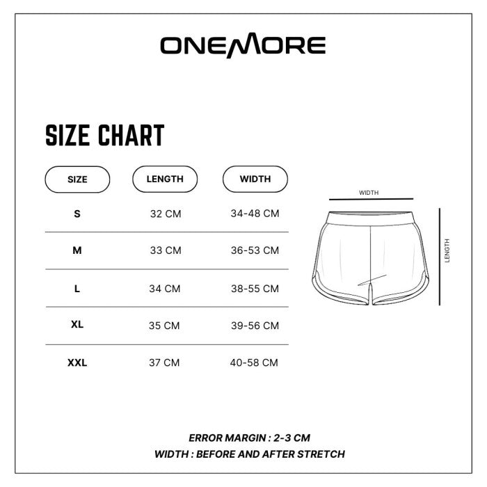 ONE MORE Running Gym Short Celana Pendek Lari Fitness - L
