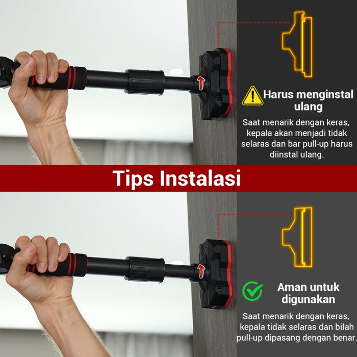 OneTwoFit Adjustable Pull up Bar Dinding Door Chin Up Alat Fitness Doorway Door Bar Alat Gym Chinning Bar