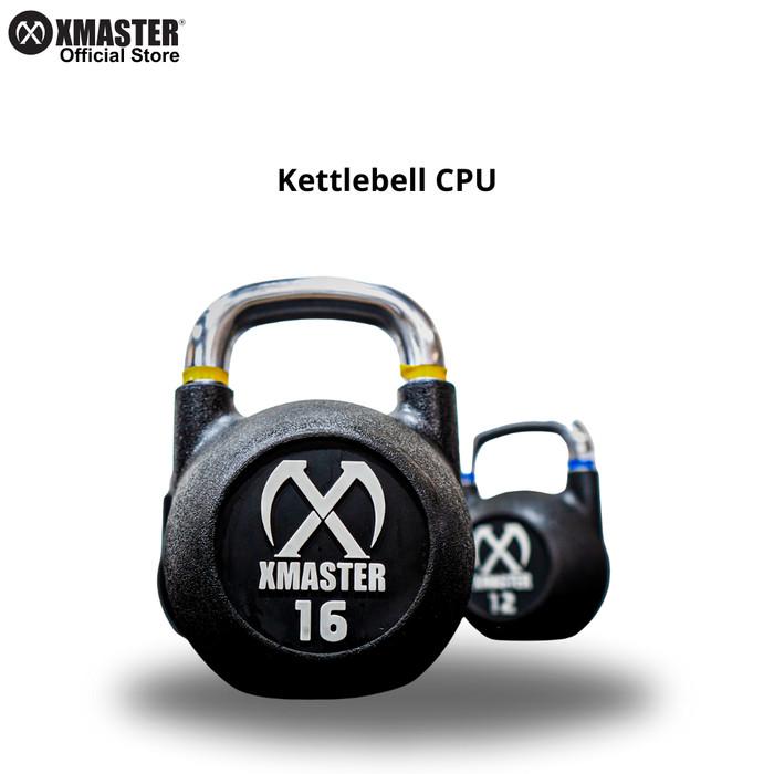 XMASTER Kettlebell Urethane CPU 4-32kg - Pegangan Nyaman Anti-Slip Ergonomis untuk CrossFit & Powerlifting di Rumah Gym - 4kg