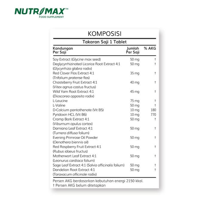Nutrimax Hers 30 Tablet Suplemen Kesehatan Wanita - 30 Tablet