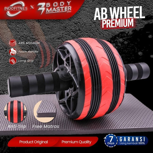 BODYMASTER Premium Ab Wheel Roller - R002 Olahraga Pembentuk Perut Abs