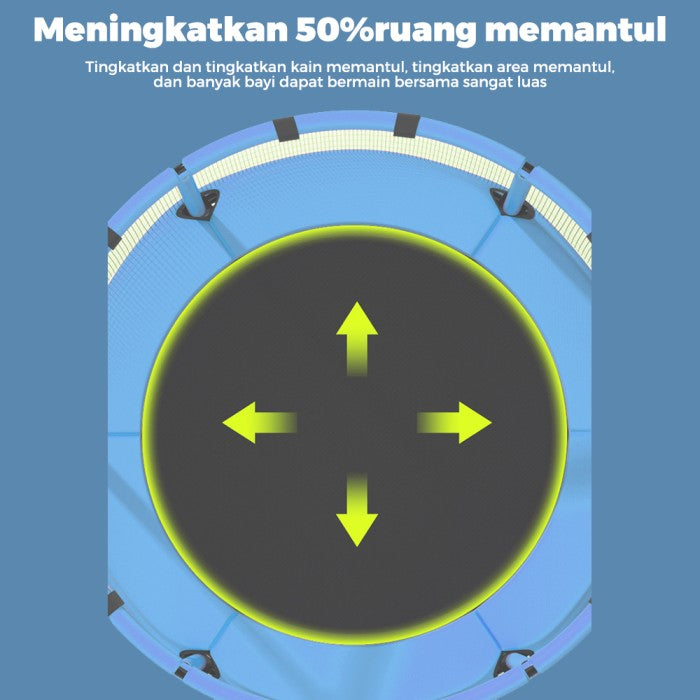 OneTwoFit Trampolin Mainan Anak Viral Diameter 140cm Alat Olahraga Fitness Lompat Sport Trampoline - Merah