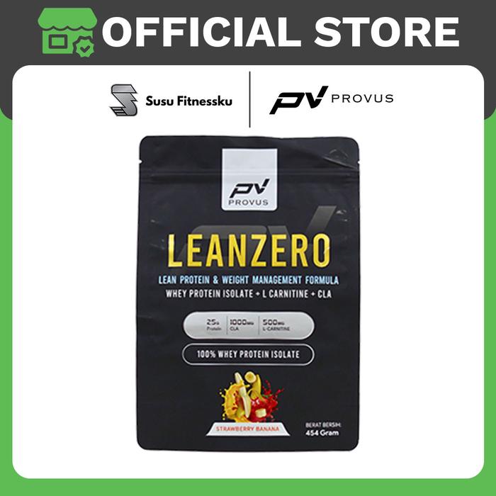 Provus Lean Zero (Whey Protein Isolate + Fat Burner) 450 Gram - StrawberyBanana, TOPI