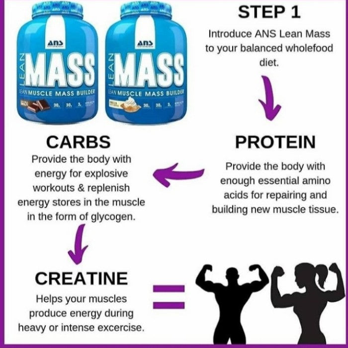 ANS Lean Mass 5 Lb 30 Gram Protein 30 Gram Carbo