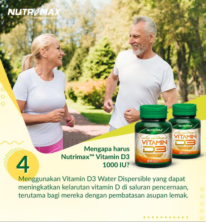Nutrimax Vitamin Vit D3 4000 IU Kesehatan Tulang Gigi Imunitas Osteoporosis Autoimun - 30 Tablet