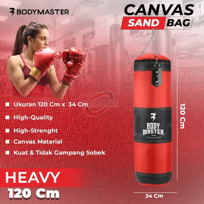 BODYMASTER Samsak Tinju BM-E032 - Sandsack Boxing Bag Canvas Muaythai - 100CM