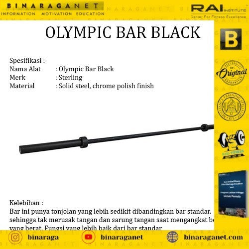 S-1640 Olympic Bar Black Sterling Logo