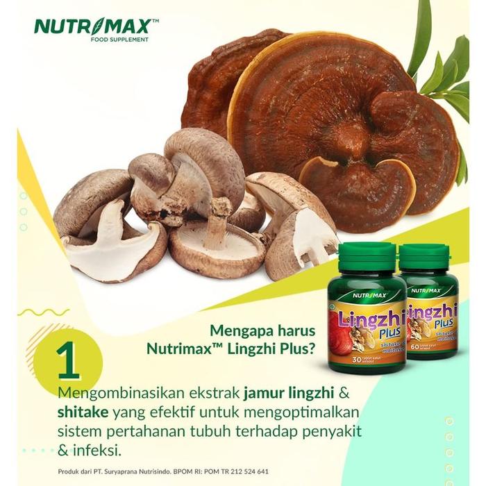 Nutrimax Lingzhi Plus untuk Detox Detoksifikasi Antioksidan Imunitas Alergi Keputihan - 30 Naturecaps