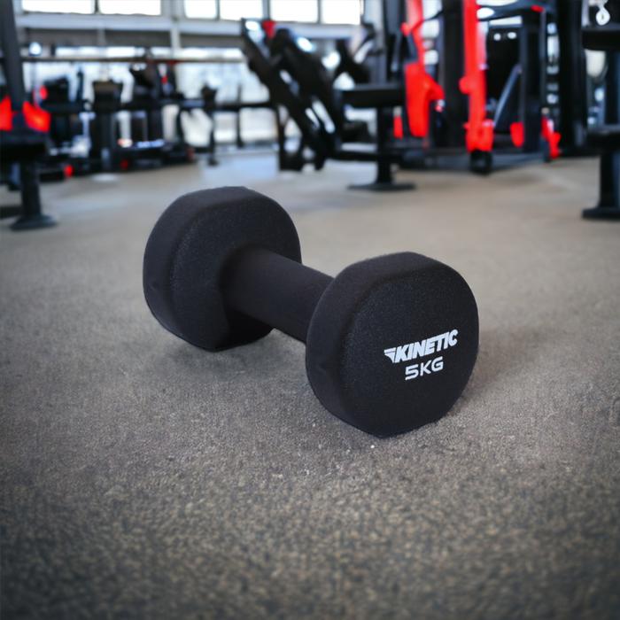 KINETIC DUMBBELL NEOPRENE 5 KG - HITAM
