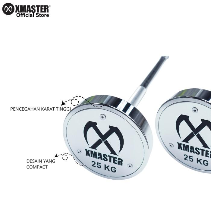 XMASTER Chromed Steel Fixed Straight Curl Barbell Storage Rack Latihan Powerlifting Bodybuilder - Storage Rack - Storage Rack