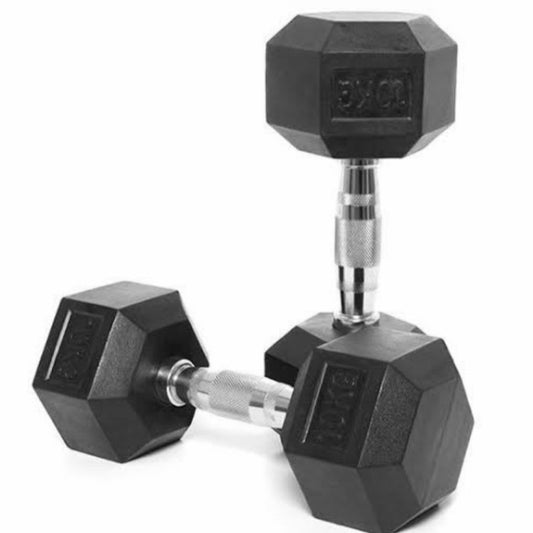 Dumbbell Rubber Hexagonal 2×9kg