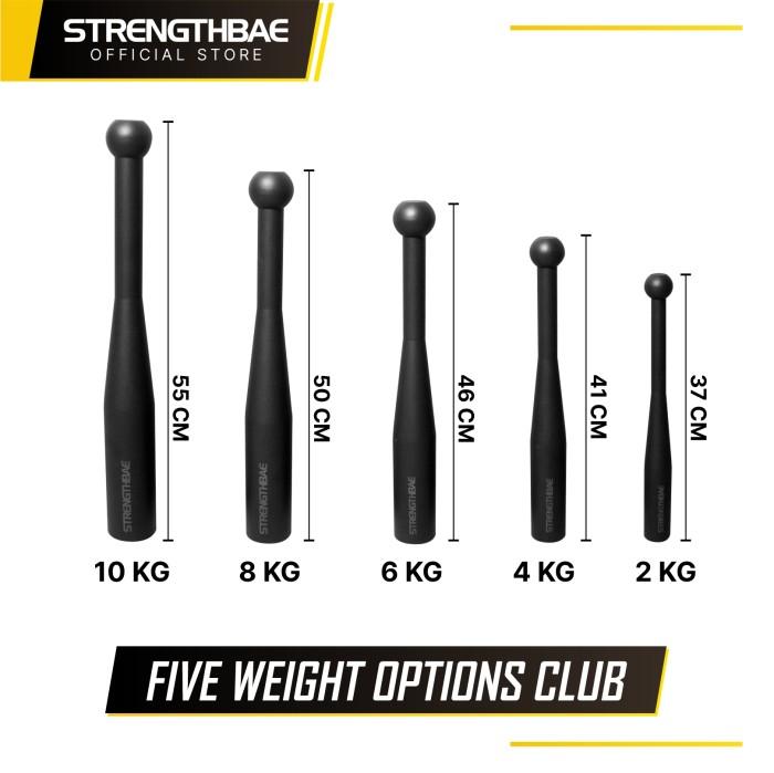 New - Club And Mace Strengthbae Weighted Steel Clubs Maces Gym Workout Fitness Monstraa - Mace, 2kg