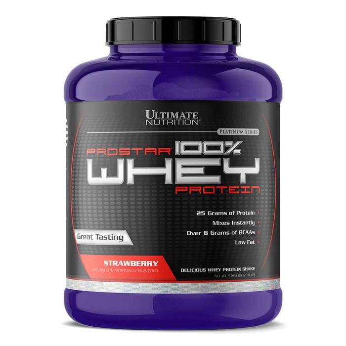 Ultimate Nutrition Prostar Whey / suplemen fitness / suplemen gym / suplemen protein penambah massa otot - Chocolate, 5.28 lb