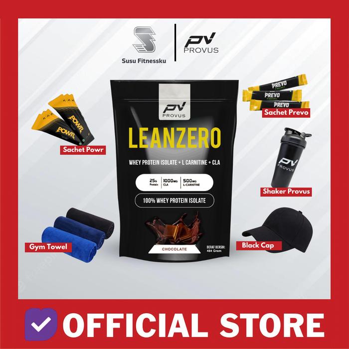 Provus Lean Zero (Whey Protein Isolate + Fat Burner) 450 Gram - StrawberyBanana, TOPI