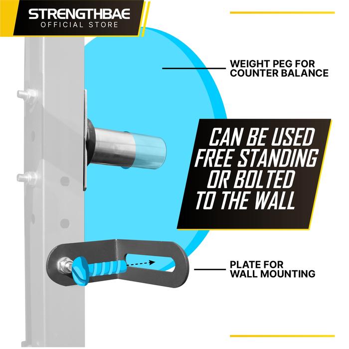 Compact Cable Crossover STRENGTHBAE Single Cable Tower Pulley Cross Over Trainer All in One 1 Gym Fitness