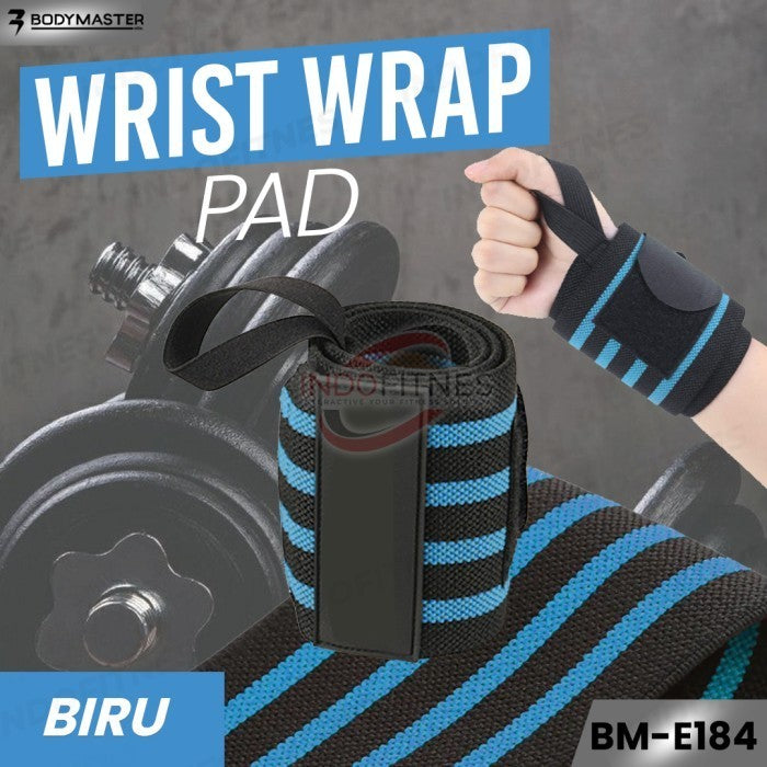 BODYMASTER Wrist Wrap Pad BM-E184 - Pergelangan Tangan gym fitness - Biru