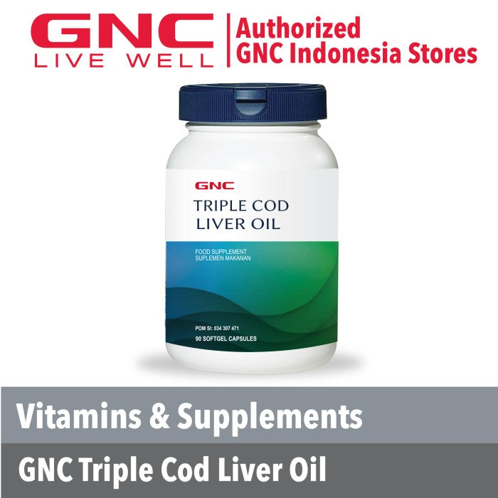 GNC TRIPLE COD LIVER OIL - 90 KAPSUL LUNAK (011222)