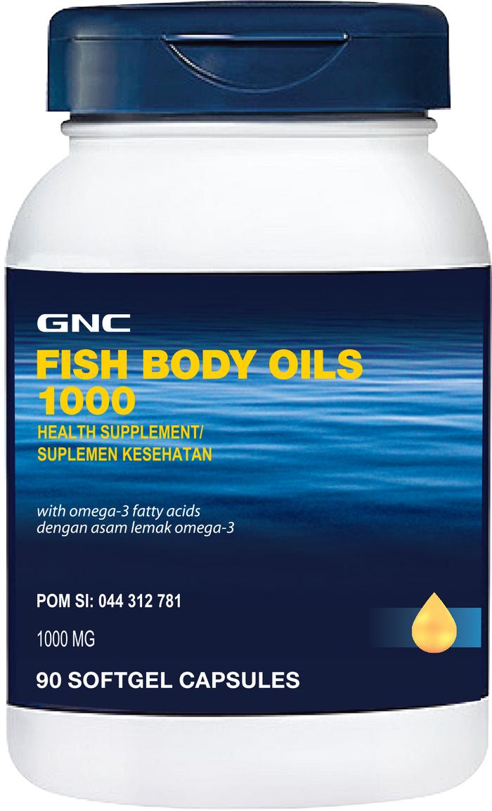 GNC FISH BODY OILS 1000 - 90 KAPSUL LUNAK (133166)