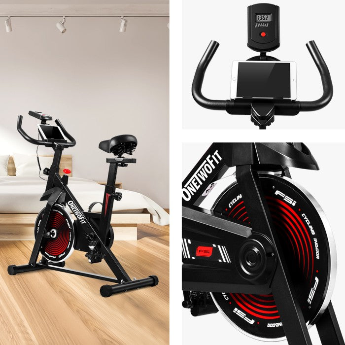 OneTwoFit Spinning bike Exercise Bike Spin Sepeda Statis Alat Fitness