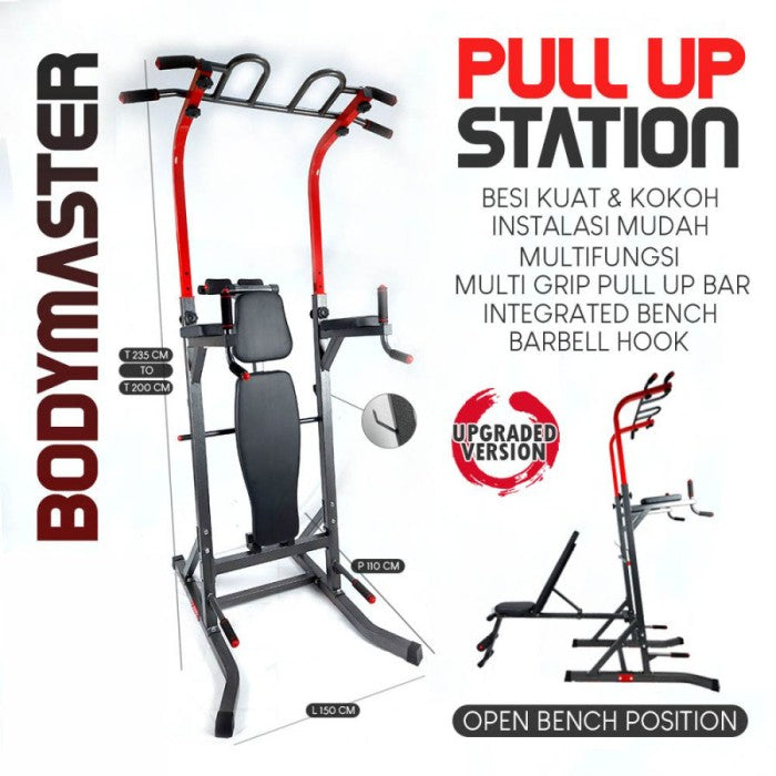 Pull Up Station + Bench / Pullup Dipping Bar Press Bodymaster