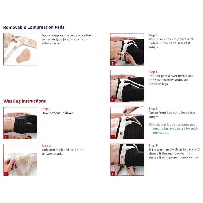 LP Support Hernia Truss With Removable Pad Tan LP-MR901 - S