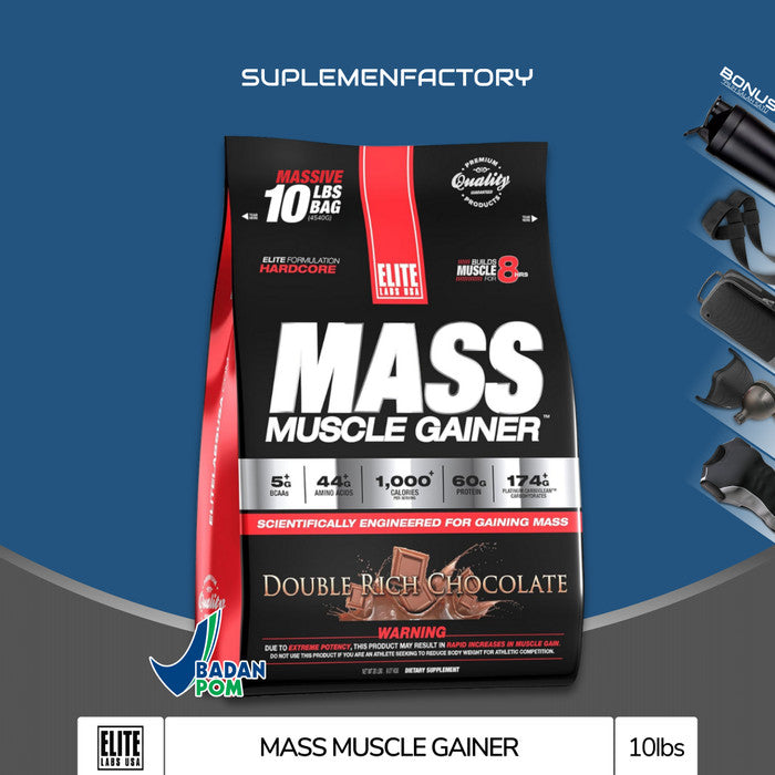 Elitelabs Mass Muscle Gainer 10 lbs Weight Gainer Elite Labs