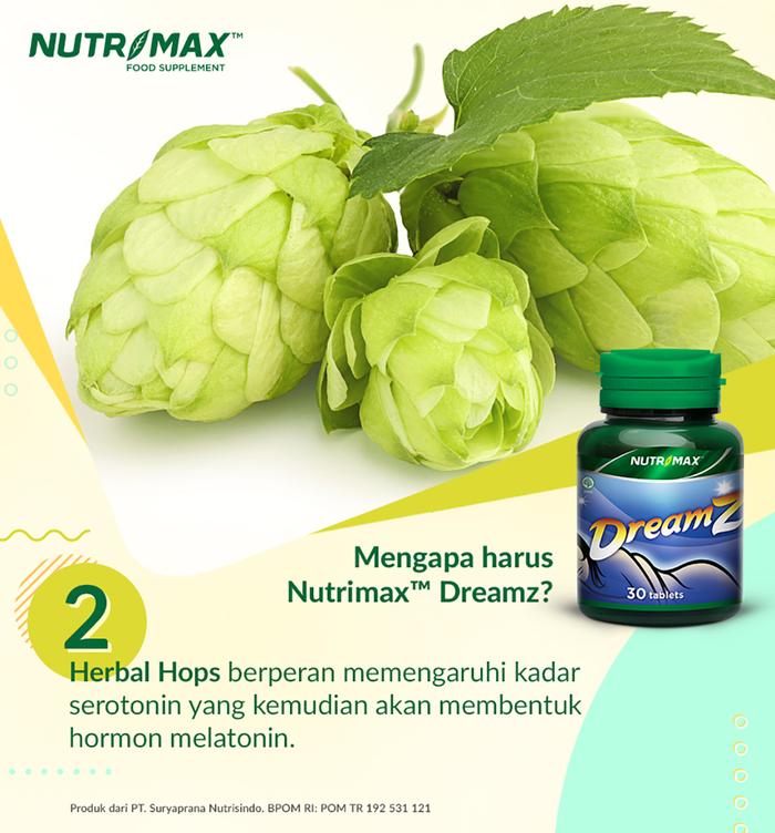 Nutrimax Dreamz 30 Tablet untuk Tidur yang Berkualitas Insomnia Jet Lag Tekanan Darah Tinggi