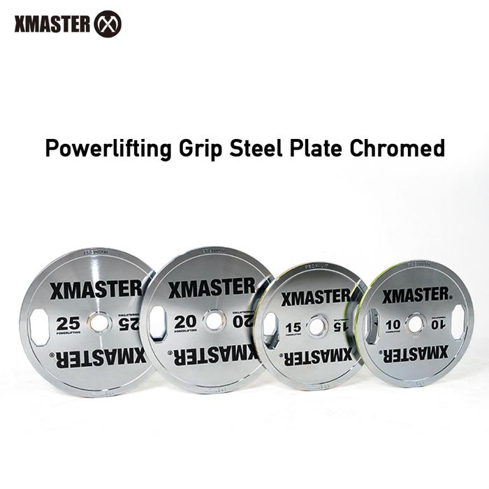 XMASTER Steel Plate Chromed Powerlifting Grip Calibrated IPF Fitness Strength gym ROGUE ELEIKO - 5kg Sepasang