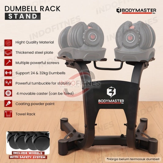 BODYMASTER MAXXTREME 32KG BM-A035 Original Adjustable Dumbell Barbell - BDMS RACK, KURIR TOPED