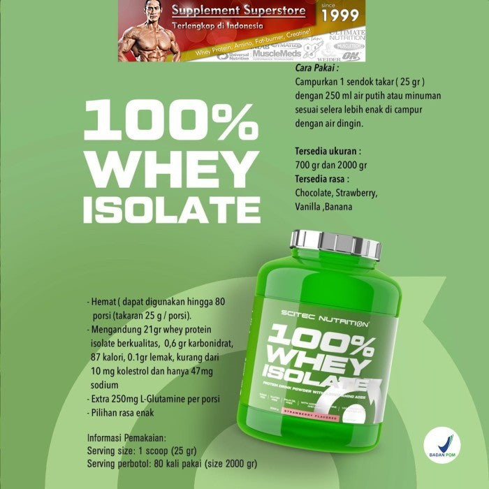 Scitec - WHEY ISOLATE  700gram vanila - Tanpa bonus