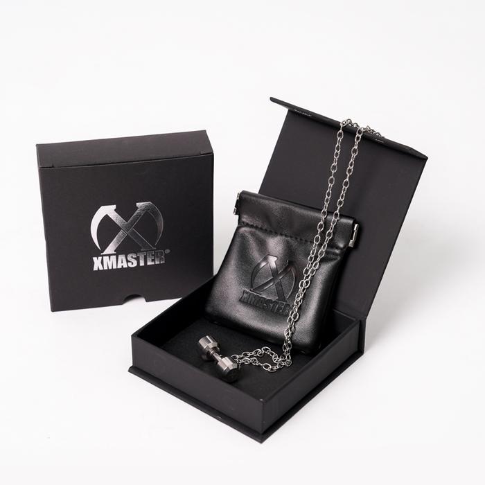 XMASTER dumbbell necklace gym jewelry gift 316 stainless steel CrossFit fitness bodybilding Rogue - Male 35 gr
