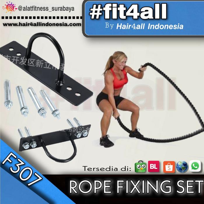 F307 ROPE FIXING SET PAKU TEMBOK LANTAI PENAHAN TALI KAYU MULTIFUNGSI