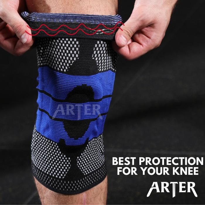 ARTER Knee Support PRO PROTECT Spring Gel Pad Pelindung Lutut Silicone - Brave Red, M
