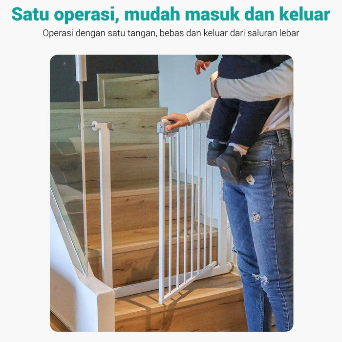 OneTwoFit Baby Safety Gate Pagar Instalasi tanpa meninju Tangga Dapur