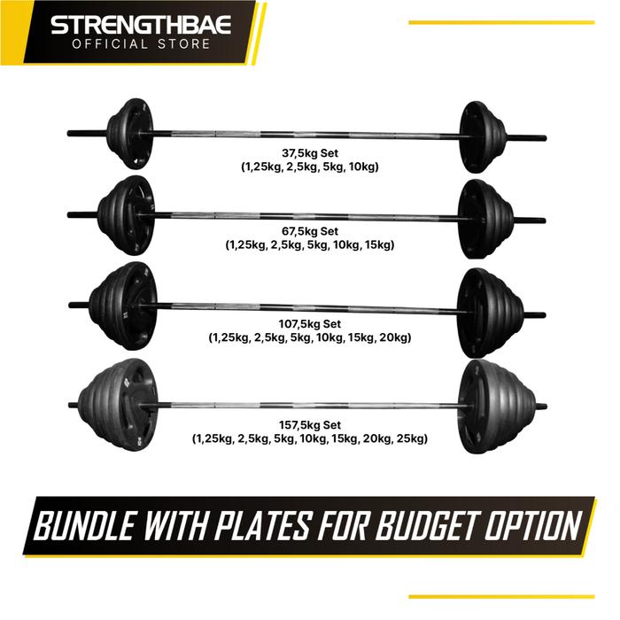 Echo Barbell 3cm STRENGTHBAE Bar 3 cm Olympic Barbel Stick Stik Gym Fitness 2,2m 2m