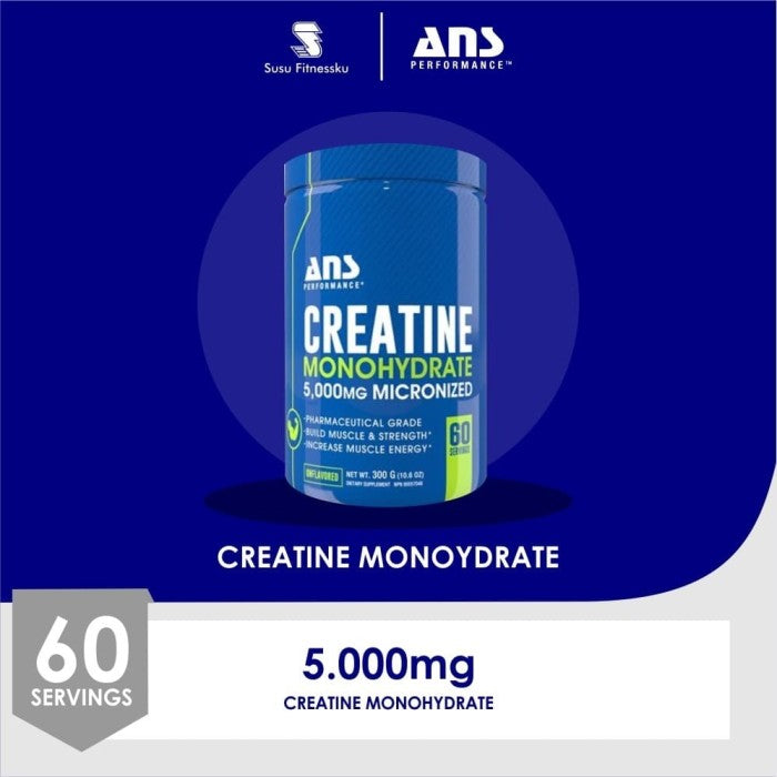 ANS Creatine 300 Gram Creatine Monohydrate Pharmaceutical Grade 60Serv