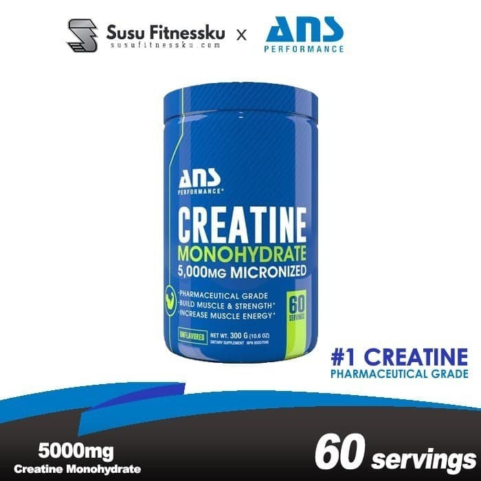 ANS Creatine 300 Gram Creatine Monohydrate Pharmaceutical Grade 60Serv