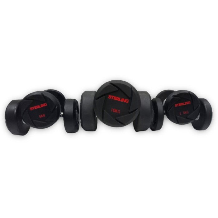 DUMBBELL RUBBER SET STERLING PRO 47,5 KG