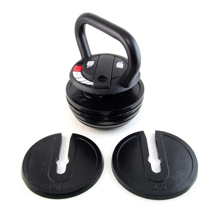F213 KETTLEBELL ADJUSTABLE-20 Membentuk postur tubuh - alat fitnes - Hitam