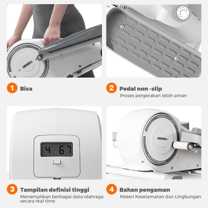 OneTwoFit Mini Exercise Bike Sepeda Statis Terapi Portable Mini Bike
