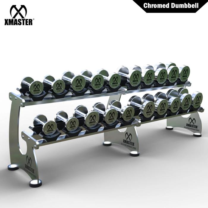 XMASTER Steel Dumbbell Home Rack Dumbbell - 2,5kg-25kg