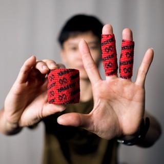 Tape jari NINJA PANDA olahraga adhensive pelindung jari basket Perban Jari elastis CrossFit serba guna Tangan - BLUE