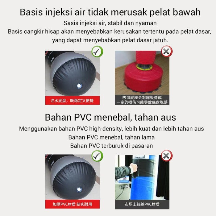 OneTwoFit Alat samsak Tinju 160 Cm Tinju Berdiri Standing Dewasa - SAMSAK