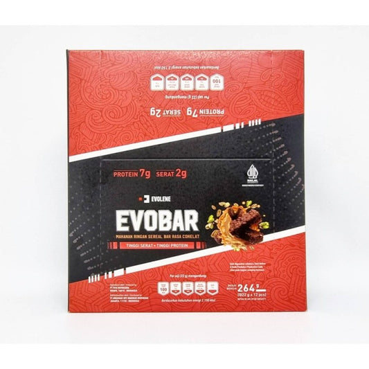 Evolene Evobar Protein Bar 1 Box 264 Gram 12 Bar Original BPOM HALAL